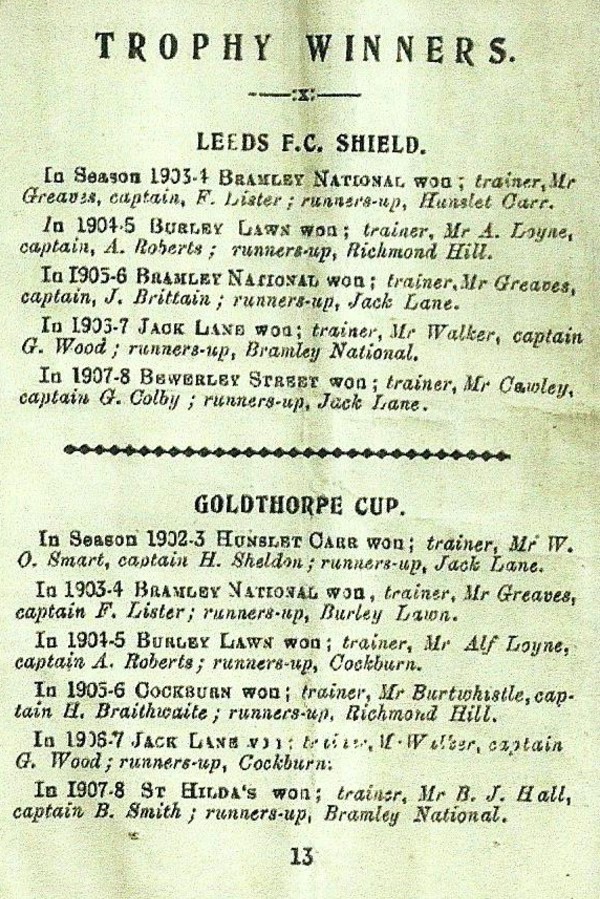 Goldthorpe Cup 1952-53 article